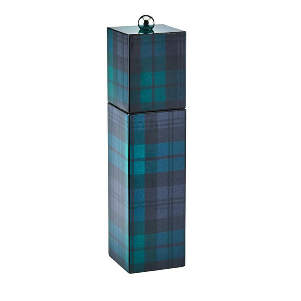 addison ross Black Watch Tartan Square Pillar Salt or Pepper Mill