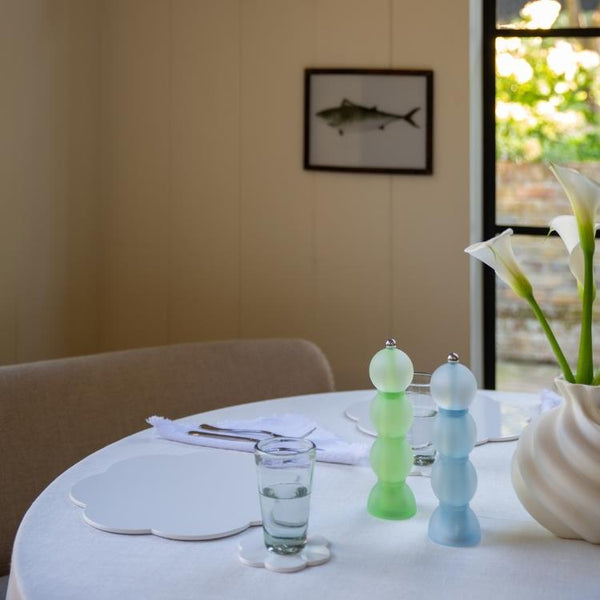 Addison Ross Blue Frosty Bobbin Salt Or Pepper Mill