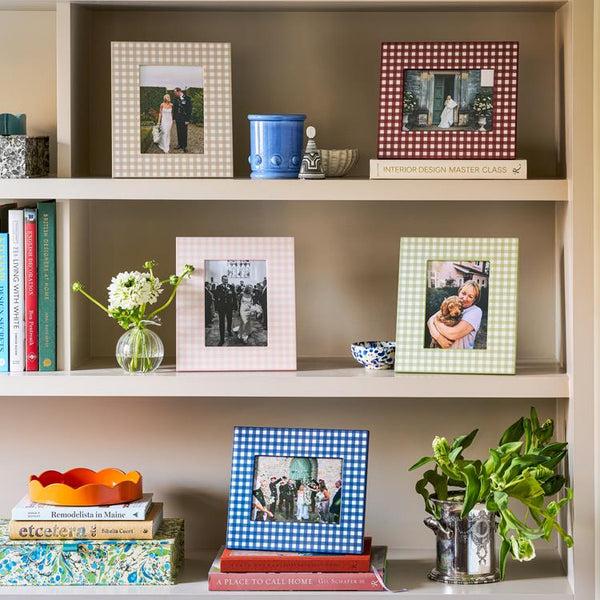 Addison Ross Cappuccino Gingham Lacquer Photo Frame