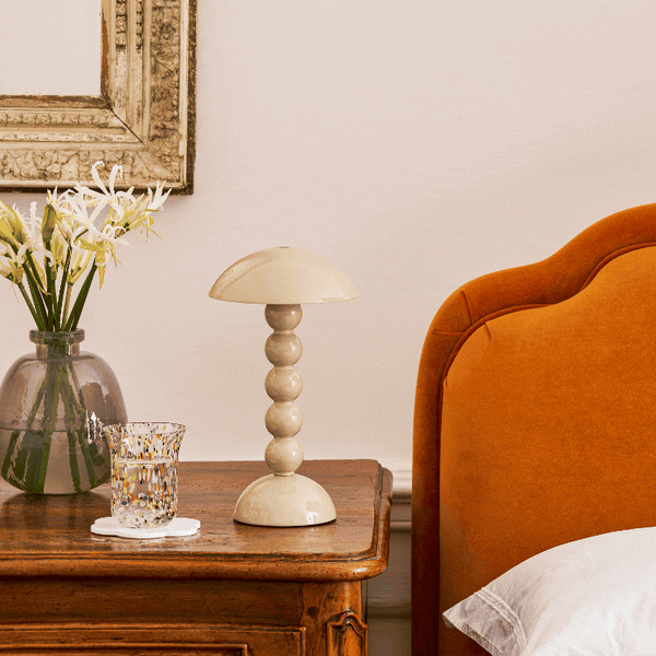 Addison Ross Cappuccino Lacquer Rechargeable Bobbin LED Lamp