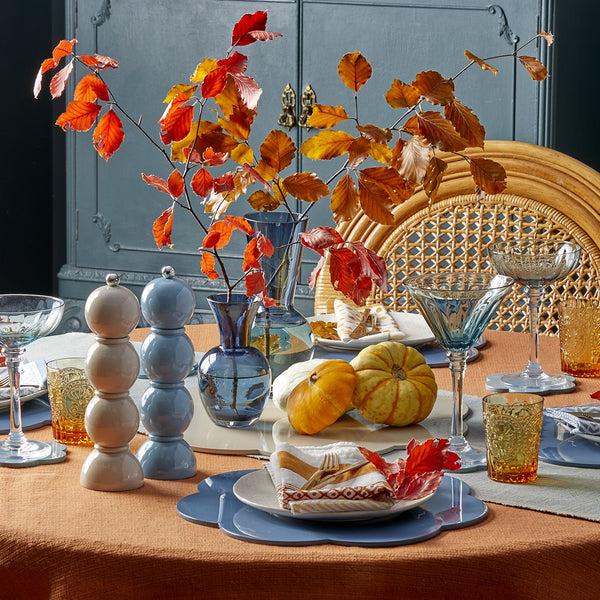 Addison Ross Cappuccino Large Scallop Lacquer Placemats – Set Of 4