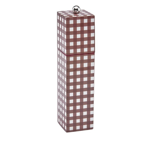 Addison Ross Cherry Gingham Square Pillar Salt Or Pepper Mill