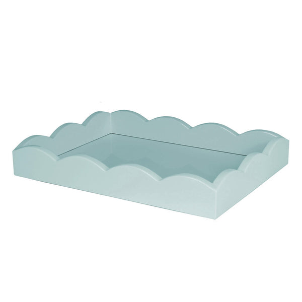 addison ross Eau De Nil Small Lacquered Scalloped Tray
