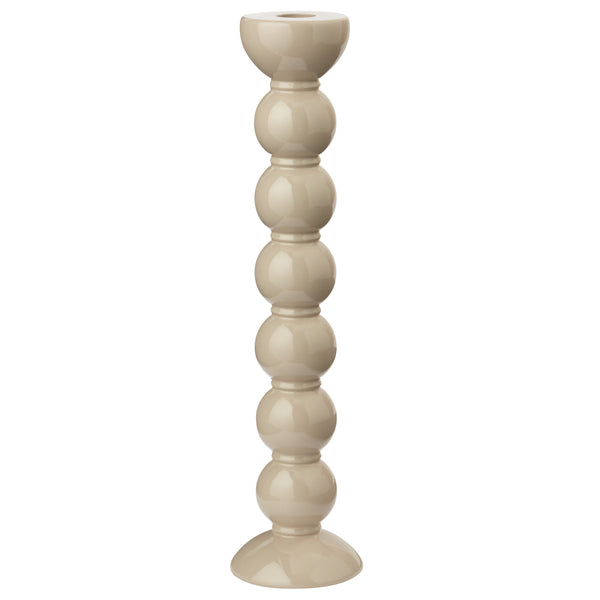addison ross Extra Tall Cappuccino Bobbin Candlestick - 33cm