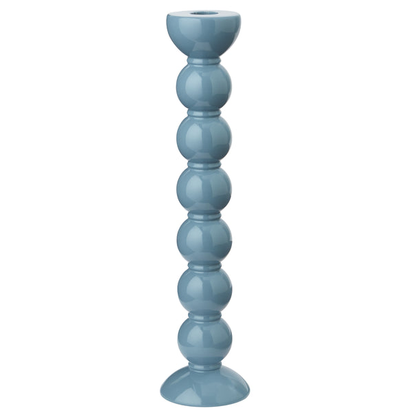 Addison Ross Extra Tall Chambray Blue Bobbin Candlestick - 33cm