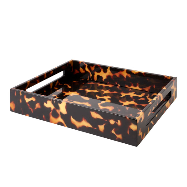 addison ross Faux Tortoise Medium Lacquered Serving Tray