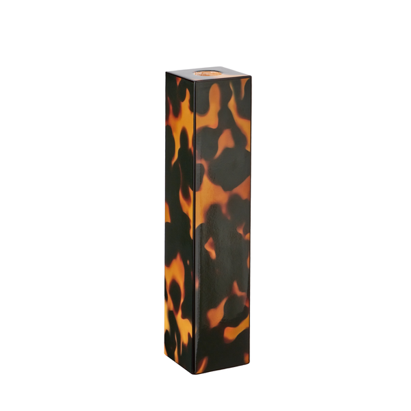 addison ross Faux Tortoiseshell Lacquer Tall Candlestick - 24cm