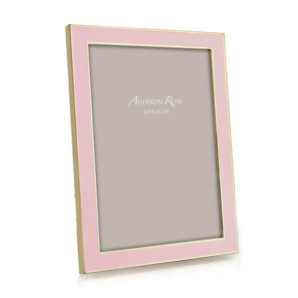 addison ross Gold Trim Pastel Pink Enamel Picture Frame