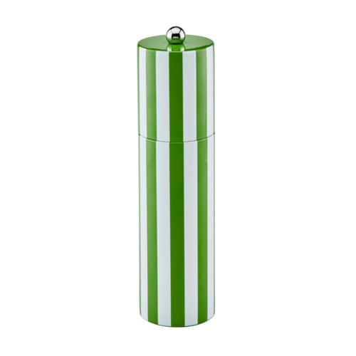 addison ross Green Striped Column Salt or Pepper Mill