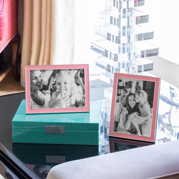 Addison Ross Large Green Shagreen Lacquer Box With Silver