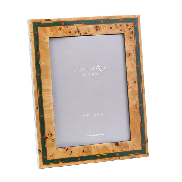 addison ross Marquetry Picture Frame: Poplar Veneer & Golf Design Inlay