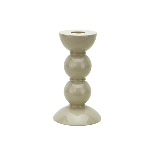 addison ross Medium Cappuccino Bobbin Candlestick - 14cm