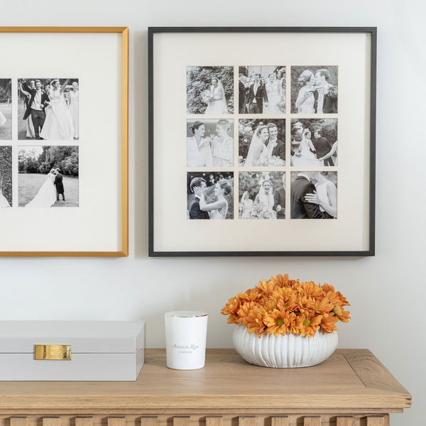 Addison Ross Nine Aperture Black Wall Hanging Frame