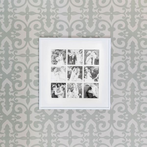 Addison Ross Nine Aperture White Wall Hanging Frame