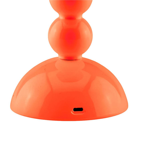 Addison Ross Orange Lacquer Rechargeable Bobbin LED Lamp