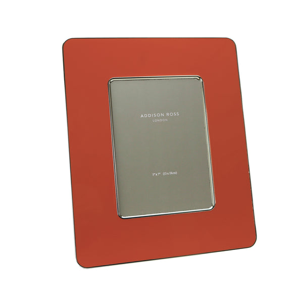addison ross Orange & Silver Enamel Studio Photo Frame
