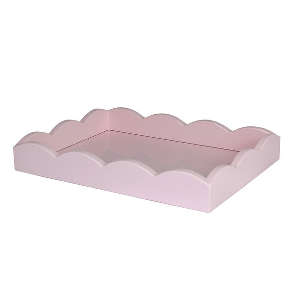 addison ross Pale Pink Small Lacquered Scalloped Tray