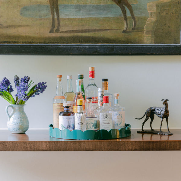 Addison Ross Racing Round Large Lacquered Scallop Tray