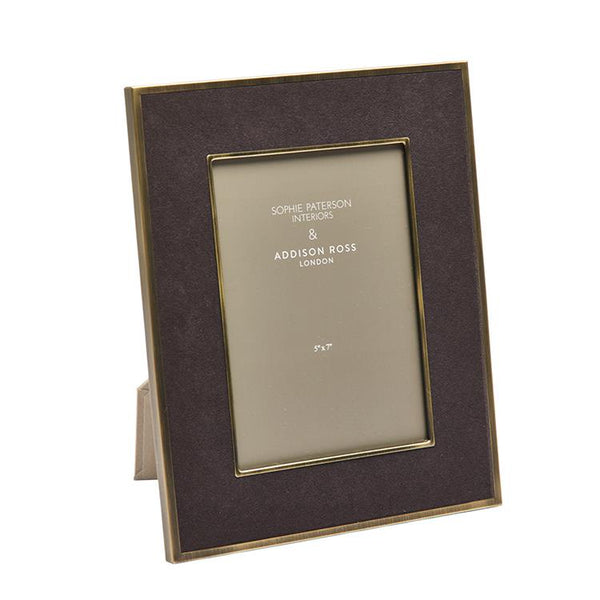 addison ross Sophie Paterson Photo Frame Charcoal Grey Velvet 5 x 7"