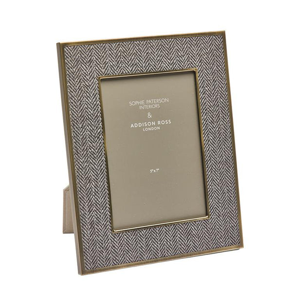 addison ross Sophie Paterson Photo Frame Dark Grey Herringbone 5 x 7"