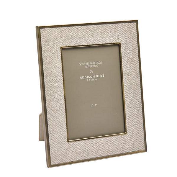 addison ross Sophie Paterson Photo Frame Oatmeal Herringbone 5 x 7"