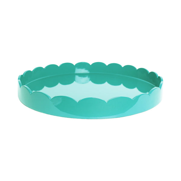 addison ross Turquoise Round Medium Lacquered Scallop Tray