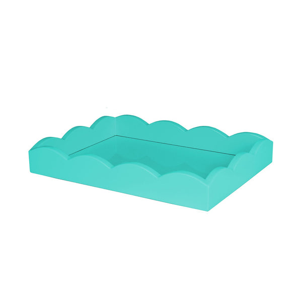addison ross Turquoise Small Lacquered Scalloped Tray