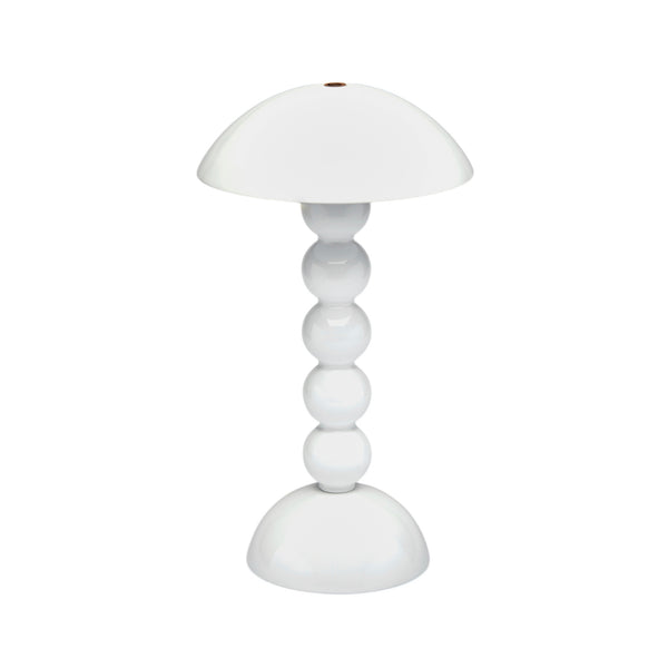 addison ross White Lacquer Rechargeable Bobbin LED Lamp