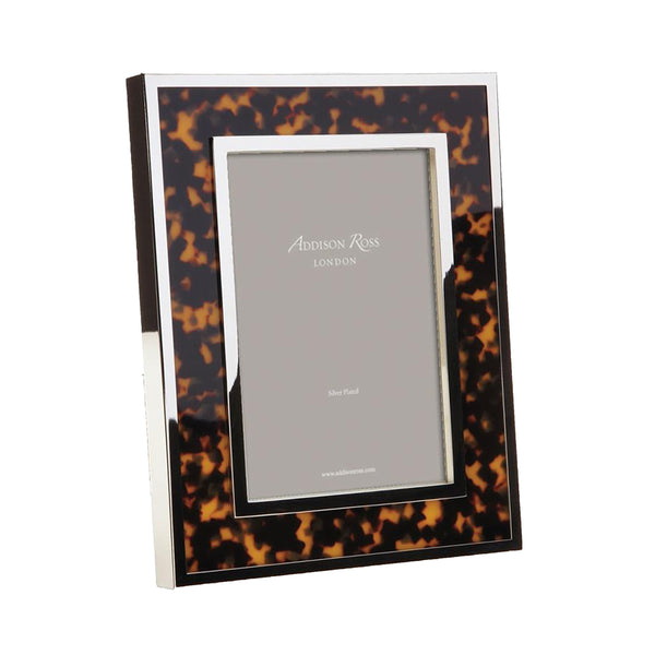 addison ross Windsor Faux Tortoiseshell & Silver Photo Frame