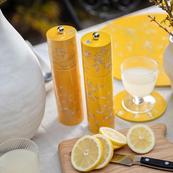 Addison Ross Yellow Chinoiserie Salt Or Pepper Mill