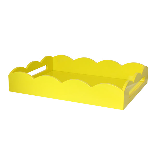 addison ross Yellow Medium Lacquered Scallop Serving Tray