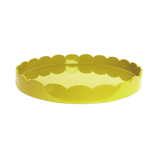 Addison Ross Yellow Round Medium Lacquered Scallop Tray