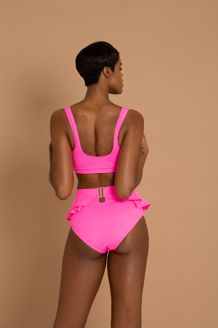 Adina Reay Antigua - Peplum High Waist - Bikini - Pink