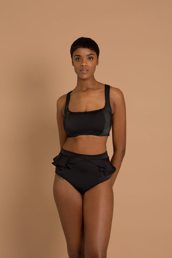 Adina Reay Antigua - Peplum High Waist - Bottoms - Black