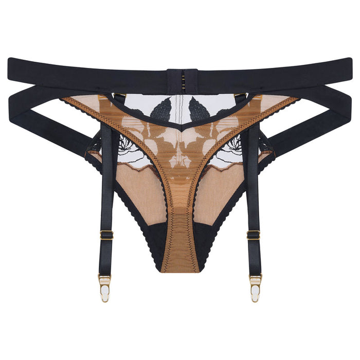 Adina Reay Bebe - Thong With Suspenders - Caramel