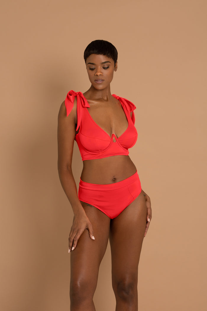 Adina Reay Capri - Deep Short Knicker - Red