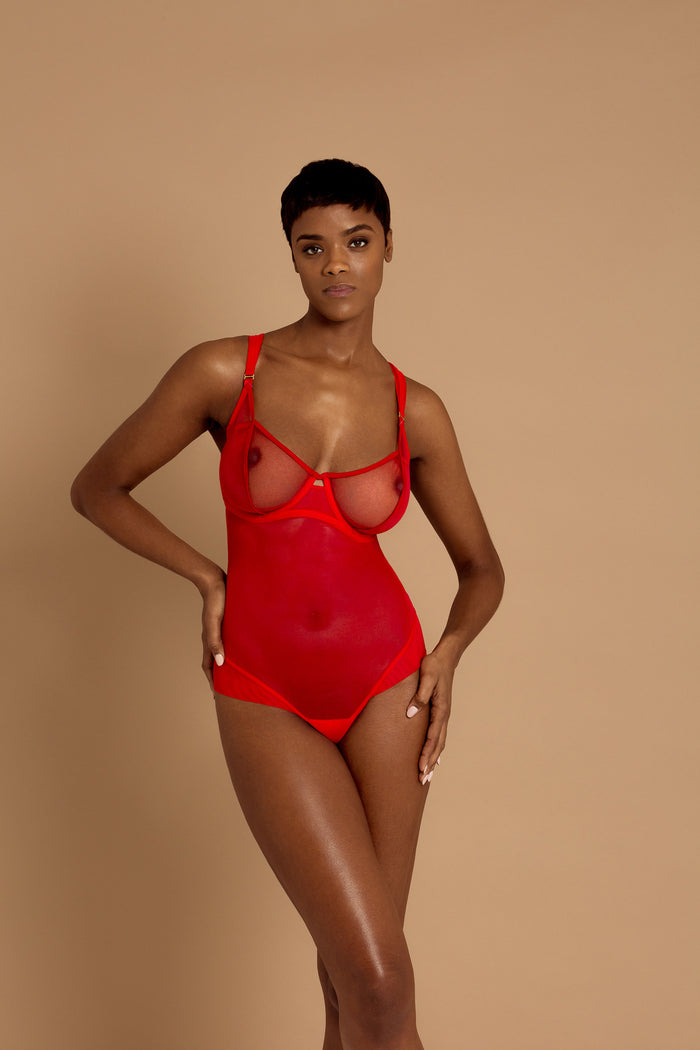 adina reay Fran - London Red Bodysuit