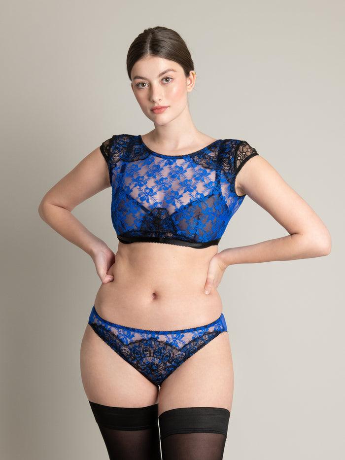 adina reay Lyla - Blue - Cropped Top