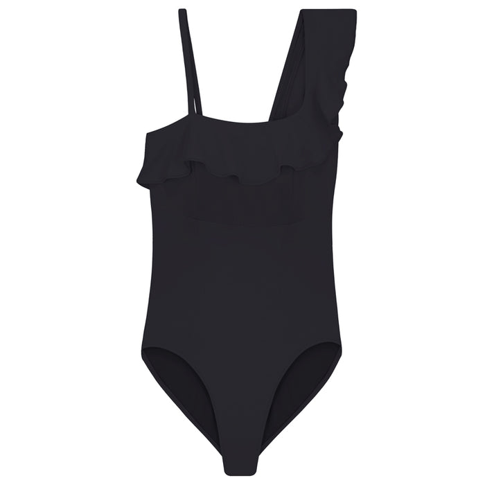 Adina Reay Santorini - Ruffled Swimsuit - Black