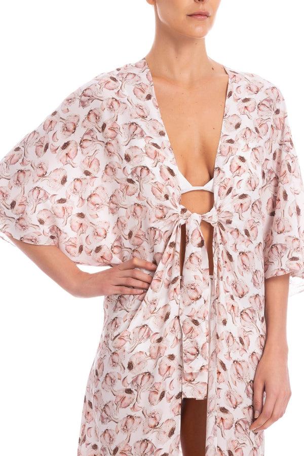 Adriana Degreas Aglio Long Kaftan With Knot