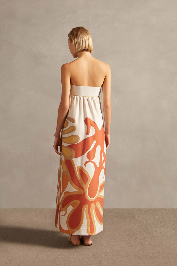 Adriana Degreas Algae Strapless Long Dress