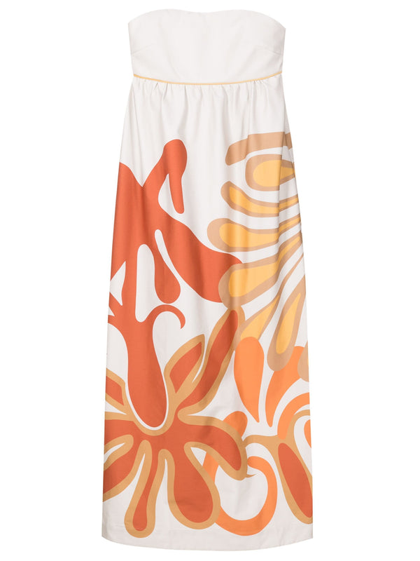 Adriana Degreas Algae Strapless Long Dress