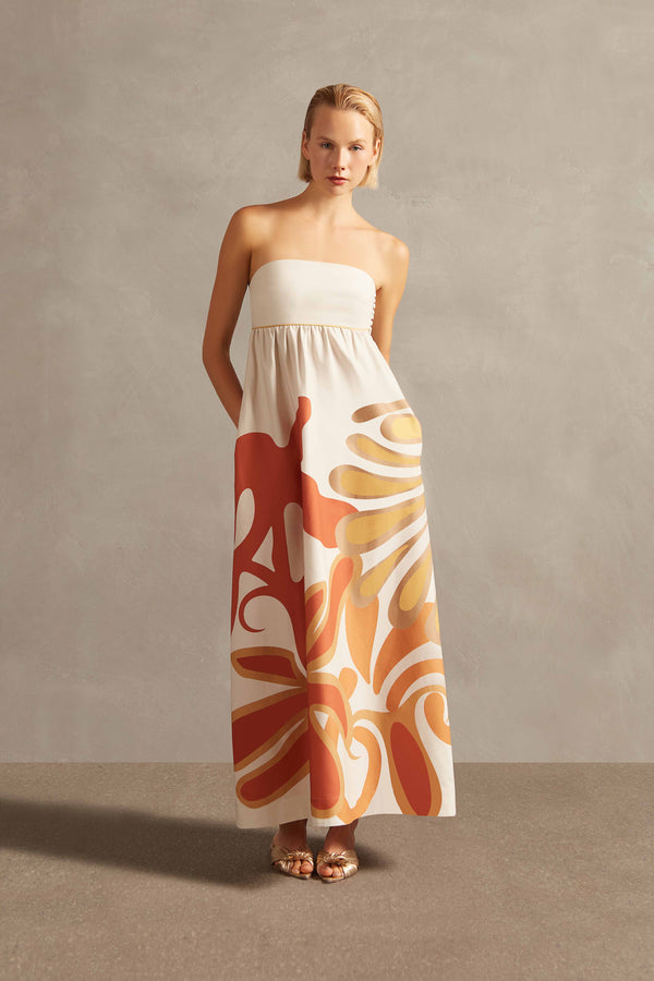 adriana degreas Algae Strapless Long Dress