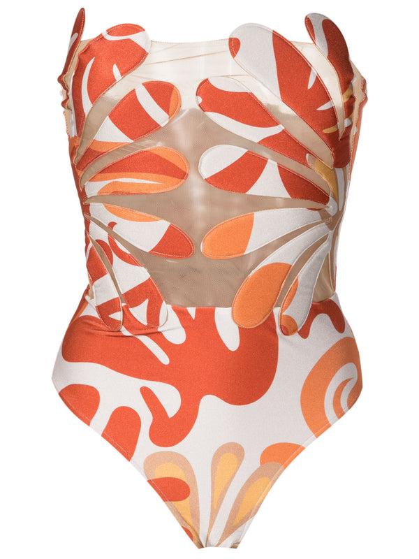 Adriana Degreas Algae Strapless Swimsuit