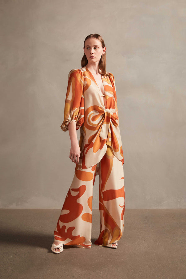 Adriana Degreas Algae Wide-Leg Pants