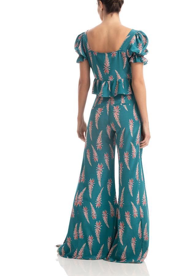 Adriana Degreas Aloe Vera Cropped Blouse