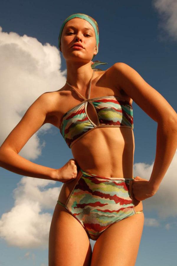 adriana degreas Aquarelle Bandeau Hot Pants Bikini