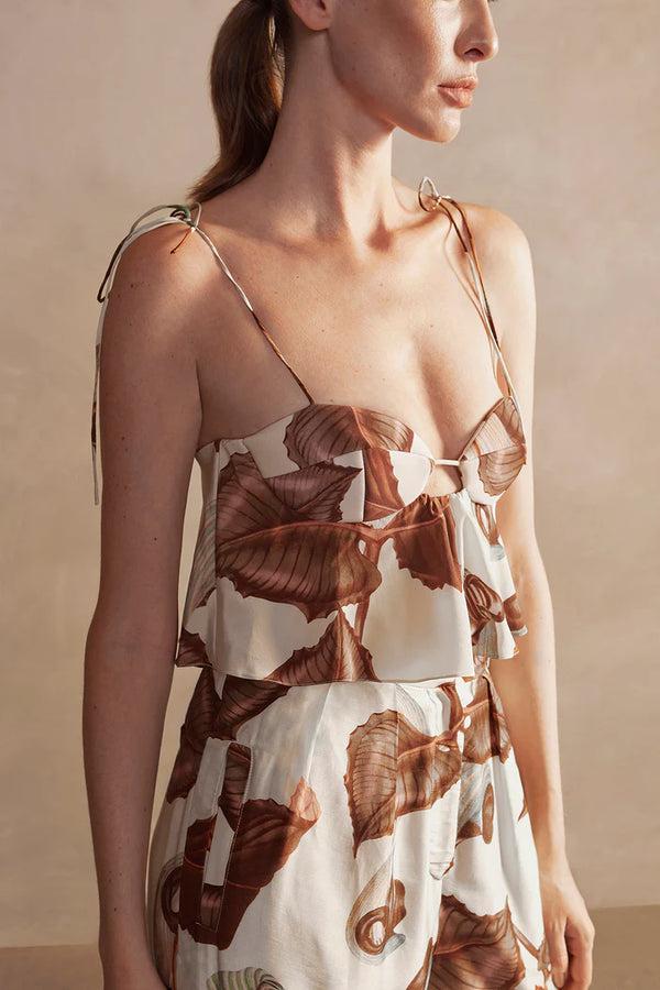 Adriana Degreas Arisaema Cropped Blouse