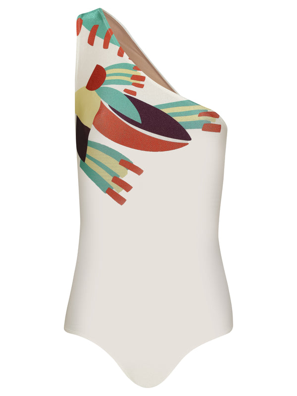 Adriana Degreas Bananeira One-Shoulder Swimsuit