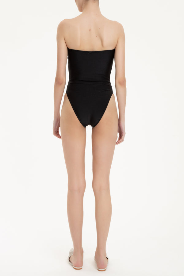 Adriana Degreas Bicolor Strapless Swimsuit